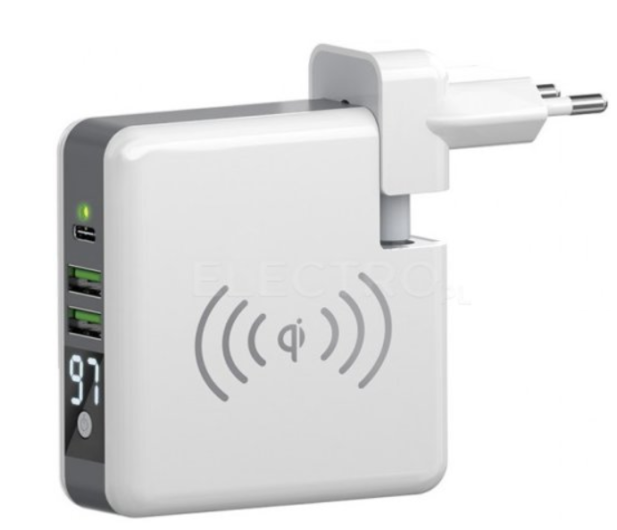 FOREVER CORE z power bankiem 6700 mAh 2xUSB 1xUSB-C biala - 1380783 - zdjęcie